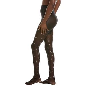 Stems Pretty Flowers Sheer Tight, Black